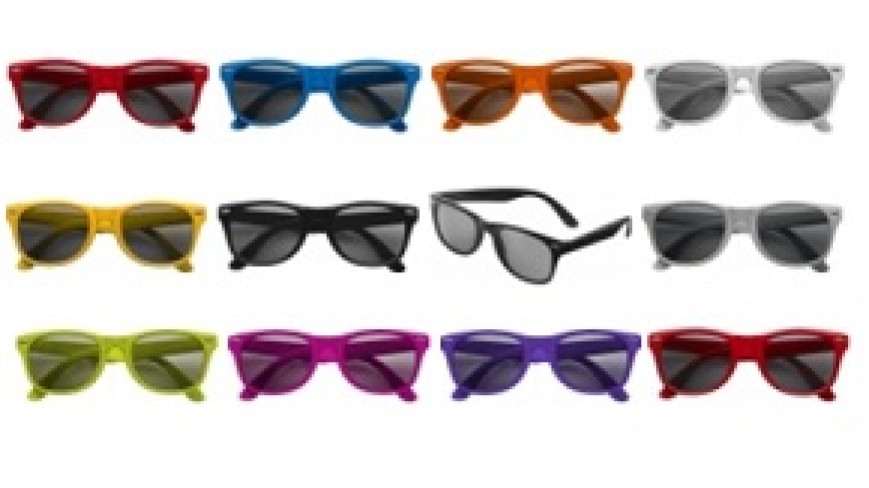 Occhiali colorati con logo